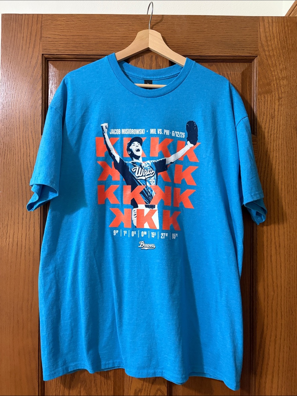 Milwaukee Brewers Jacob Misiorowski limited edition TShirt